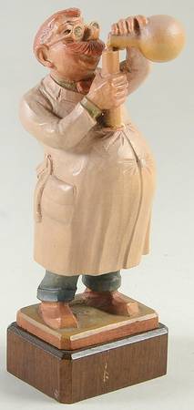 Anri Wood Carved Figurines Chemist - Boxed