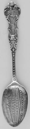 Alvin Silver Souvenir Spoon New Convention Hall-Kansas City Mo - No Box