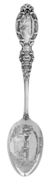 Alvin Silver Souvenir Spoon Boston ,Ma. Entrance To Subway - No Box