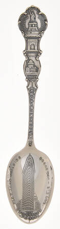 Alvin Silver Souvenir Spoon Greater New York Flat Iron  - No Box