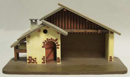 Ferrandiz Nativity-3" Stable-16"X8"X8" - Creche-Wooden Large
