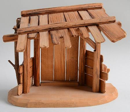 Ferrandiz Nativity-3" Stable 7'' X 8'' X 3 1/2'' - Creche/Stable-Wood