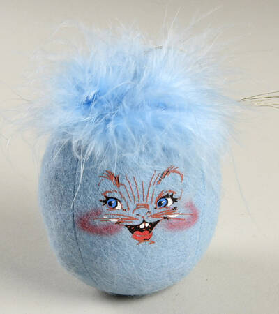 Analee Easter Dolls Annalee Blue Egg Ornament - No Box