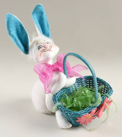 Analee Easter Dolls Bunny With Aqua Basket - No Box