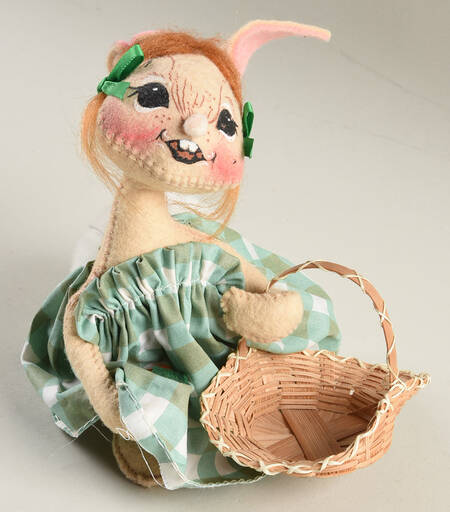 Analee Easter Dolls Country Girl Bunny & Basket - No Box