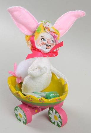 Analee Easter Dolls Bunny In Egg Cart - No Box