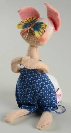 Analee Easter Dolls Country Boy Bunny W/Butterfly - No Box