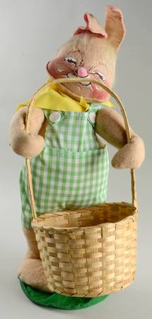 Analee Easter Dolls Country Boy Bunny With Basket - No Box