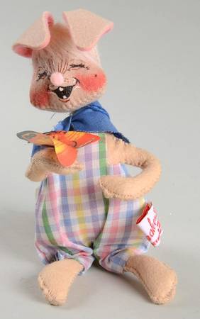 Analee Easter Dolls Country Boy Bunny With Butterfly - No Box