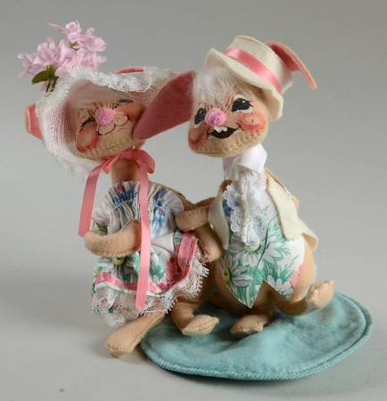 Analee Easter Dolls Ep Girl & Boy Pink Ribbons - No Box