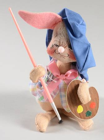 Analee Easter Dolls 1993 Artist Bunny With Palette - No Box