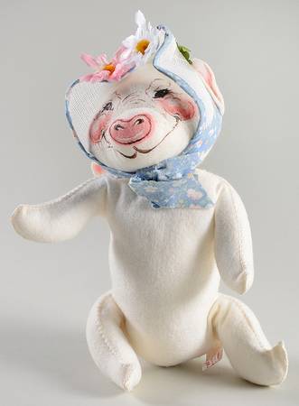 Analee Easter Dolls 1988 Easter Parade Girl Pig - No Box
