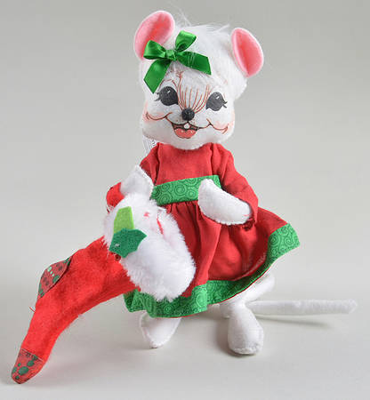 Christmas Mice Stocking Girl Mouse - No Box