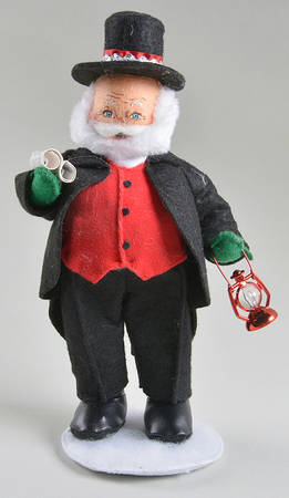 People Christmas Caroler Man With Lantern - No Box