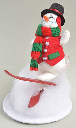 Annalee Christmas Doll Skiiing Snowman - No Box