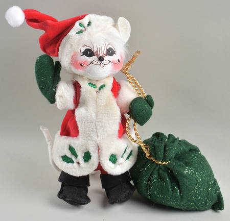 Christmas Mice Winterberry Santa Mouse - No Box
