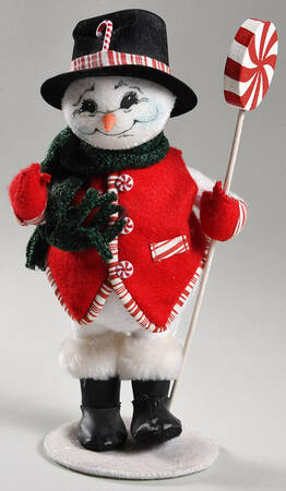 Annalee Christmas Doll Snowman With Lollipop - No Box