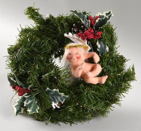 Annalee Christmas Doll Angel Wreath Centerpiece - No Box