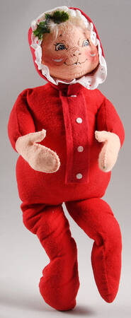 People Christmas Red Pj Girl With Blonde Hair  - No Box