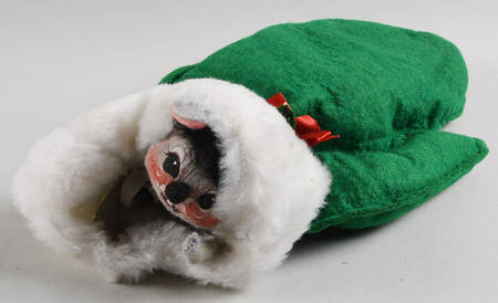 Christmas Mice Mouse In Green Mitten - No Box