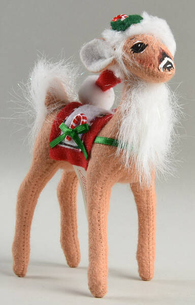 Annalee Christmas Doll Peppermint Reindeer - Nb659, No Box