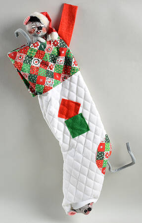 Christmas Mice Christmas Stocking With Mouse - No Box