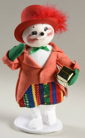 Annalee Christmas Doll Snowy Lady Snow Woman & Gift - Nb706, No Box