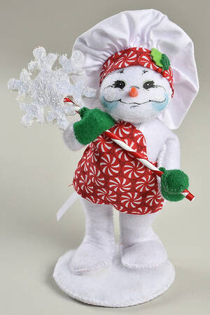Annalee Christmas Doll Peppermint Chef Snowman  - Nb708, No Box
