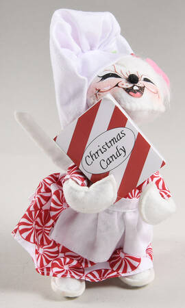 Christmas Mice Candy Girl Chef Mouse Holding Candy Book - No Box