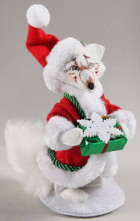 Annalee Christmas Doll Snowflake Santa Fox With Gift - Nb739, No Box