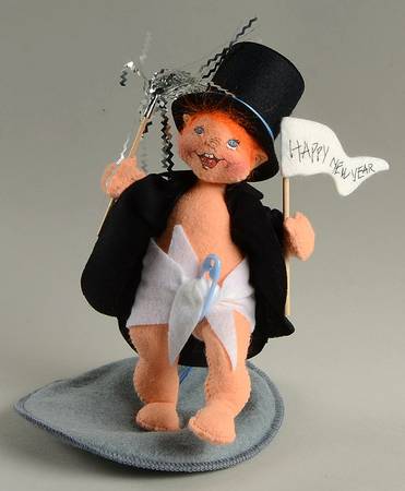Annalee Christmas Doll Happy New Year Baby - No Box