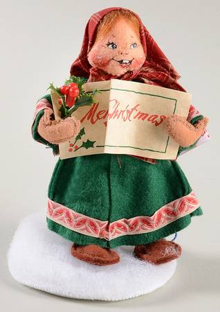 People Christmas Old World Caroler Girl - No Box
