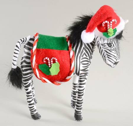Annalee Christmas Doll Candy Cane Zebra - No Box