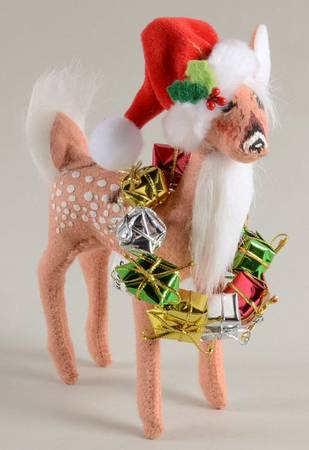 Annalee Christmas Doll Fawn With Presents-Reindeer - No Box