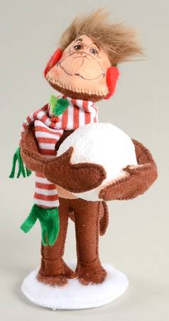 Annalee Christmas Doll Shimmermint Monkey - No Box