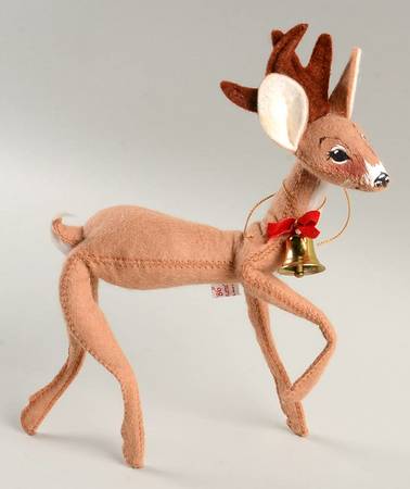 Annalee Christmas Doll Reindeer With Bell - No Box