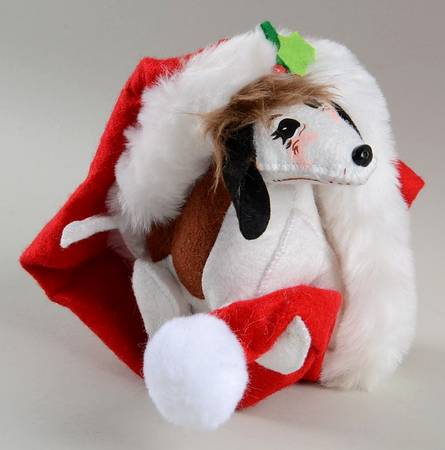 Annalee Christmas Doll Santa Hat Hound - No Box