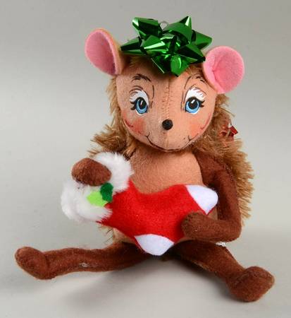 Annalee Christmas Doll Cozy Christmas Hedgehog - No Box