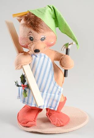 Annalee Christmas Doll 1993 Santa's Helper Workshop Bear - No Box