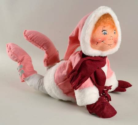 People Christmas Girl In Pink Snowsuit - No Box