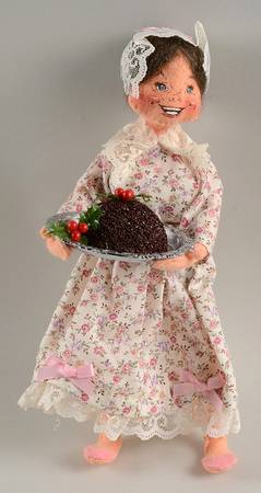Annalee Christmas Doll Martha Crachet W/ Plum Pudding - No Box