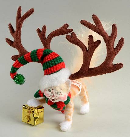 Annalee Christmas Doll Reindeer Kitty-Cat - No Box