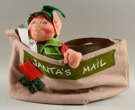 Annalee Christmas Doll Santa's Postman Elf With Cardholder Mail - No Box