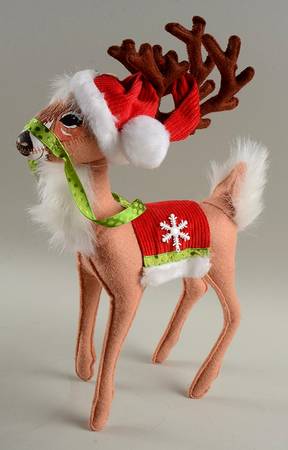 Annalee Christmas Doll Reindeer-Corduroy - No Box