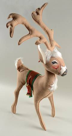 Annalee Christmas Doll Reindeer-Old World With Bells - No Box