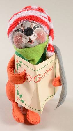 Christmas Mice Caroler Mouse - Red  - No Box