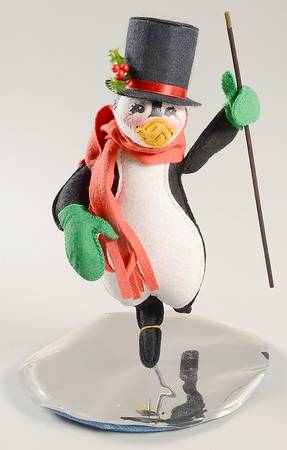 Annalee Christmas Doll Skating Penguin  - No Box