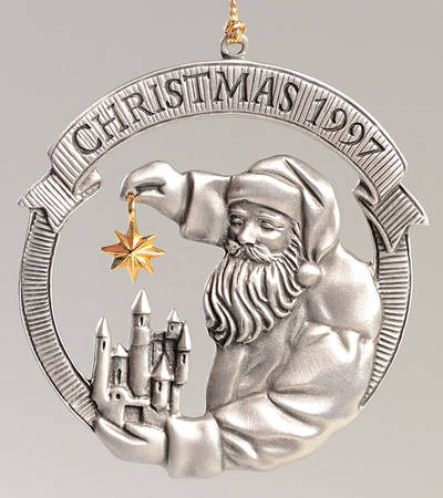 Annual Pewter Ornament Santa Claus - No Box