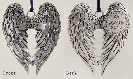 Annual Pewter Ornament Angel Wings - No Box