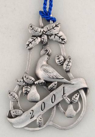 Annual Pewter Ornament Partridge In A Pear Tree - Boxed
